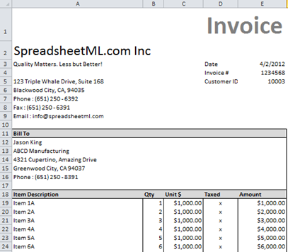 Moving company invoice template free
