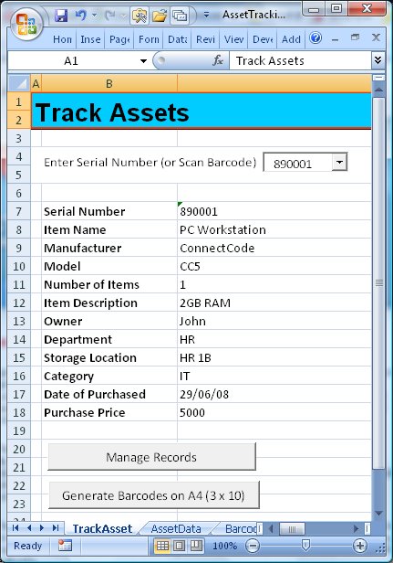 Asset Management Template from www.spreadsheetml.com